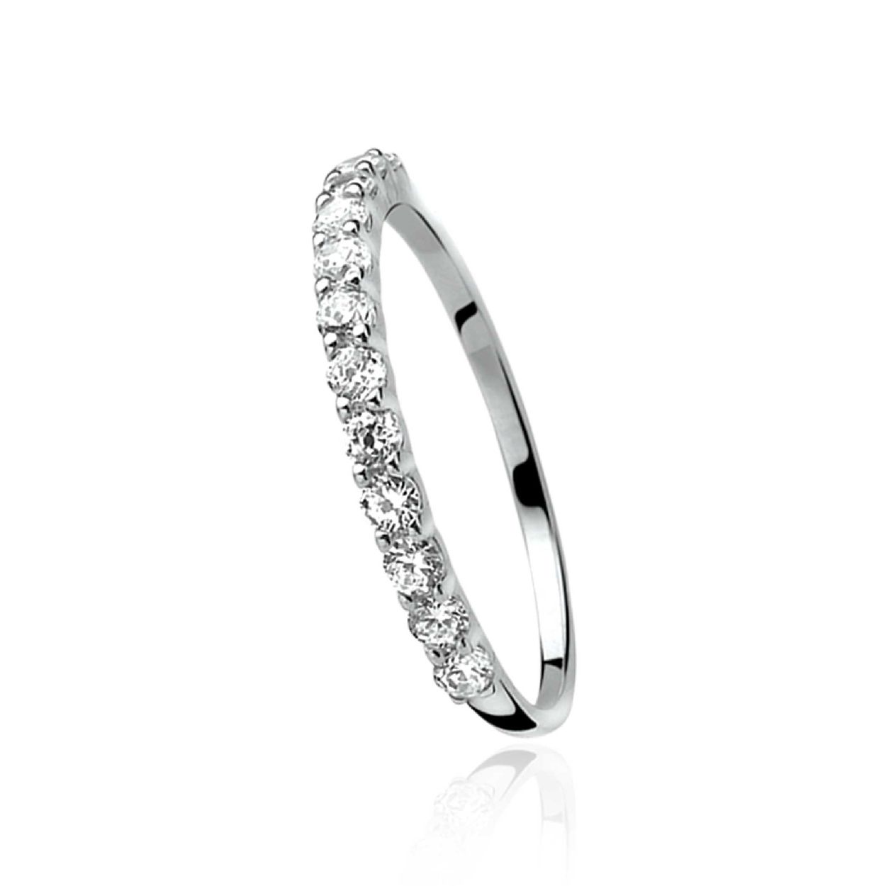 ZINZI aanschuifring zilver wit zirk. ZIR827
