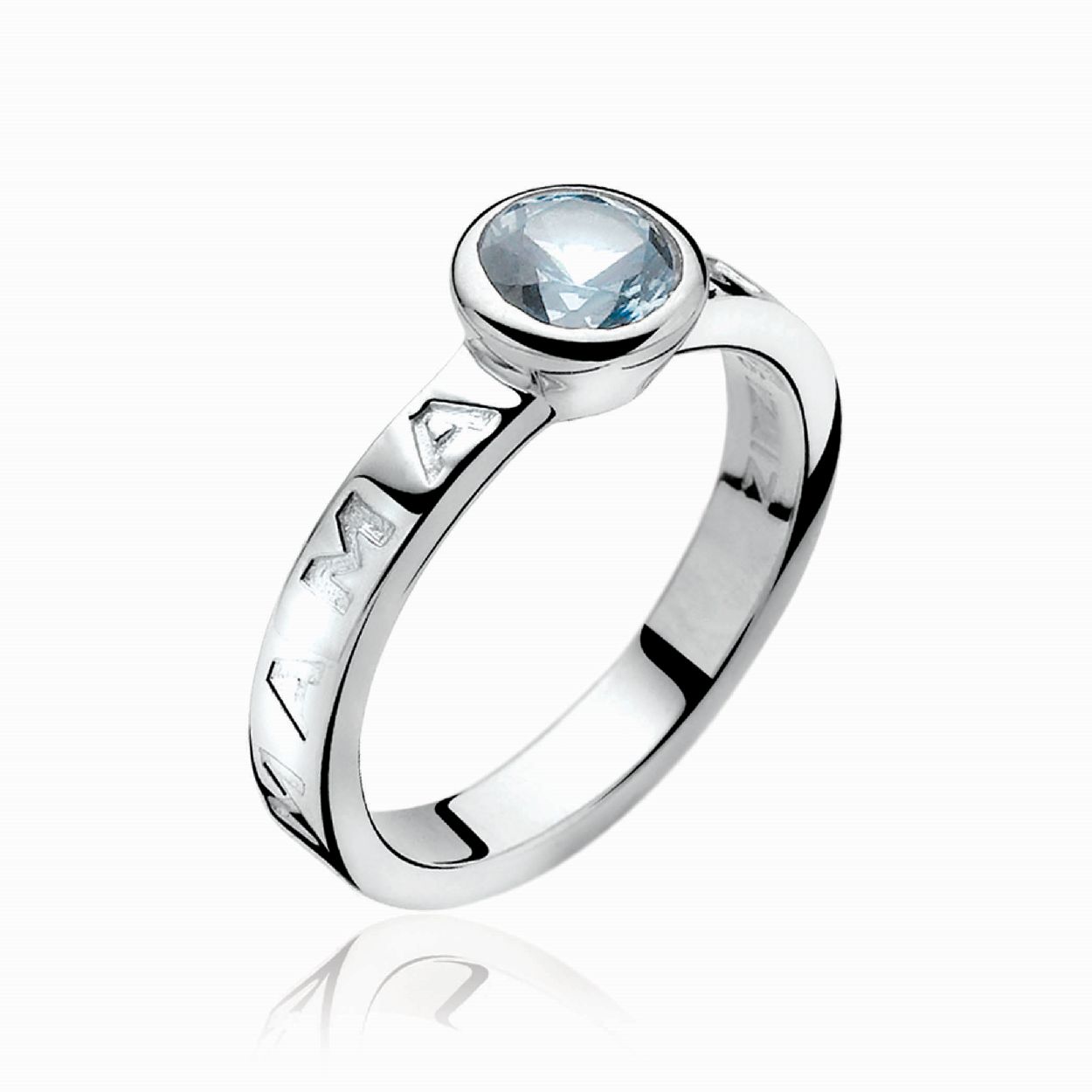 ZINZI zilveren mama ring blauw ZIR849B
