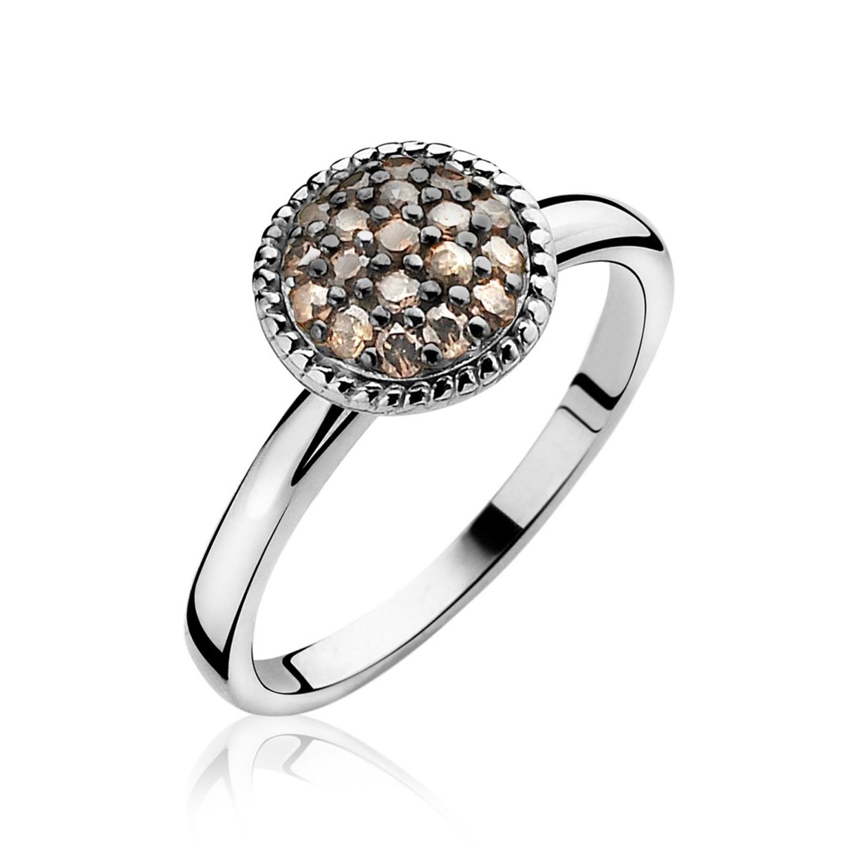 Zinzi zilveren ring pavé zirkonia mt.54 ZIR930C