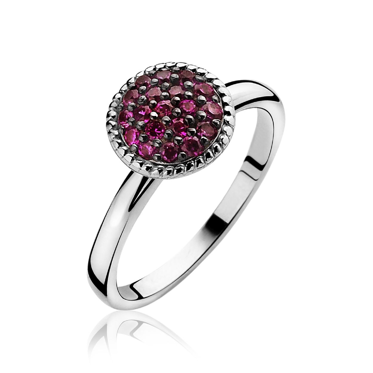 
Zinzi zilveren ring roze pavé zirkonia mt58 zir930r