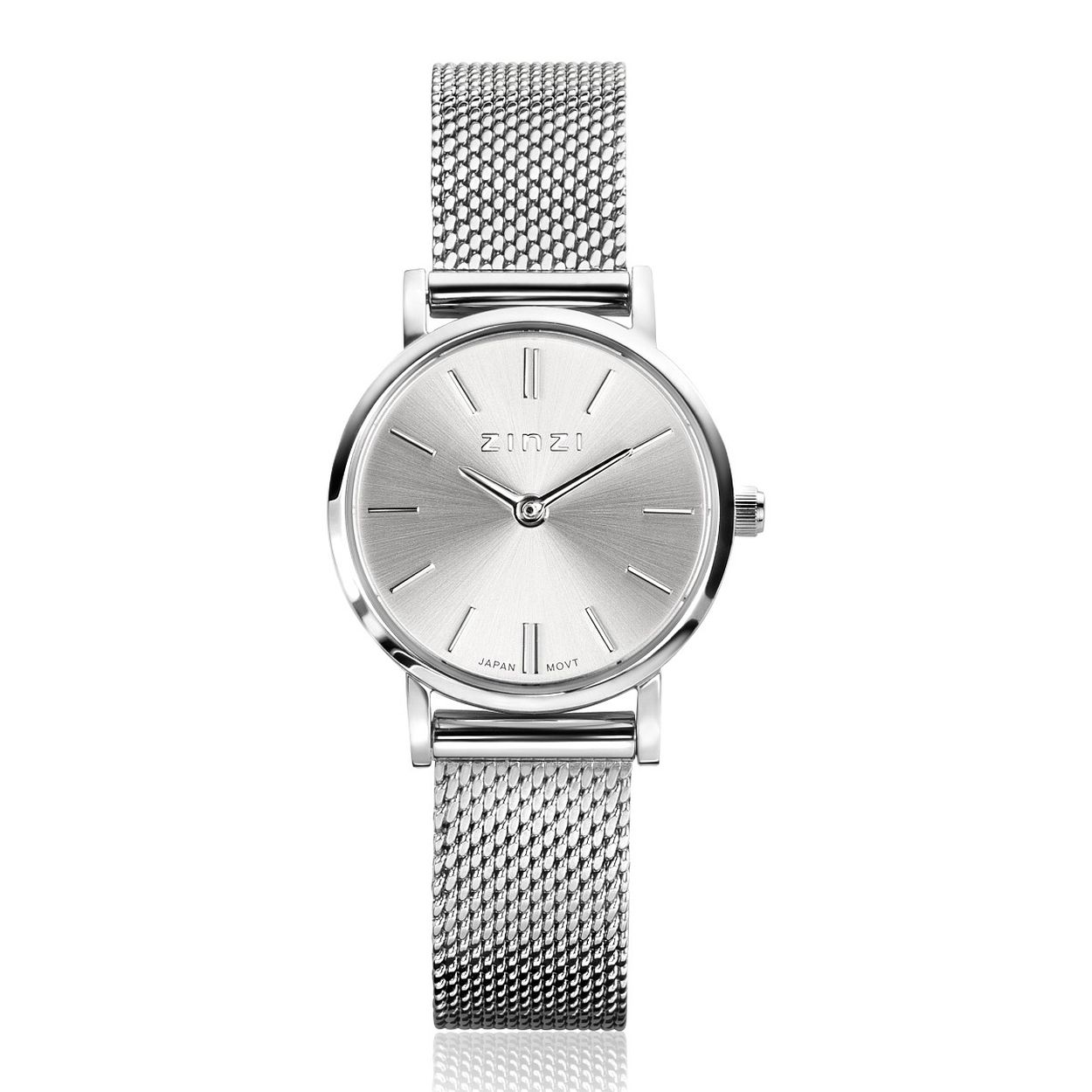 Dit is een horloge van het merk Zinzi. Het horloge is zilverkleurig en gemaakt van staal.