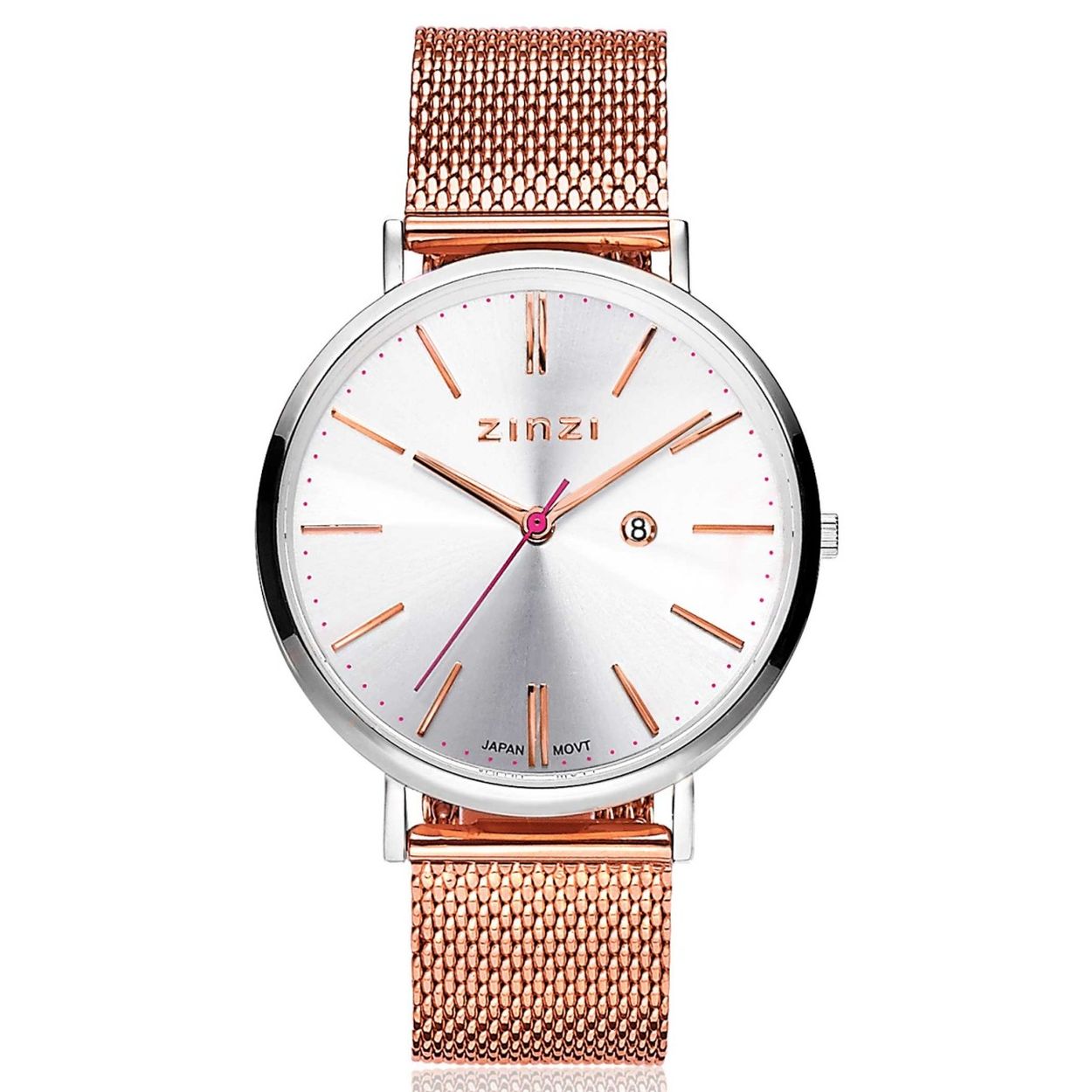 Dit is een horloge van het merk Zinzi. Het horloge is  van kleur en gemaakt van staal.