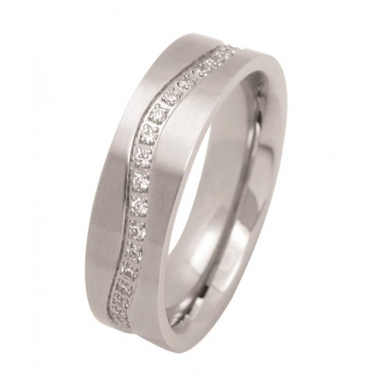 Edelstalen relatie ring R-90174