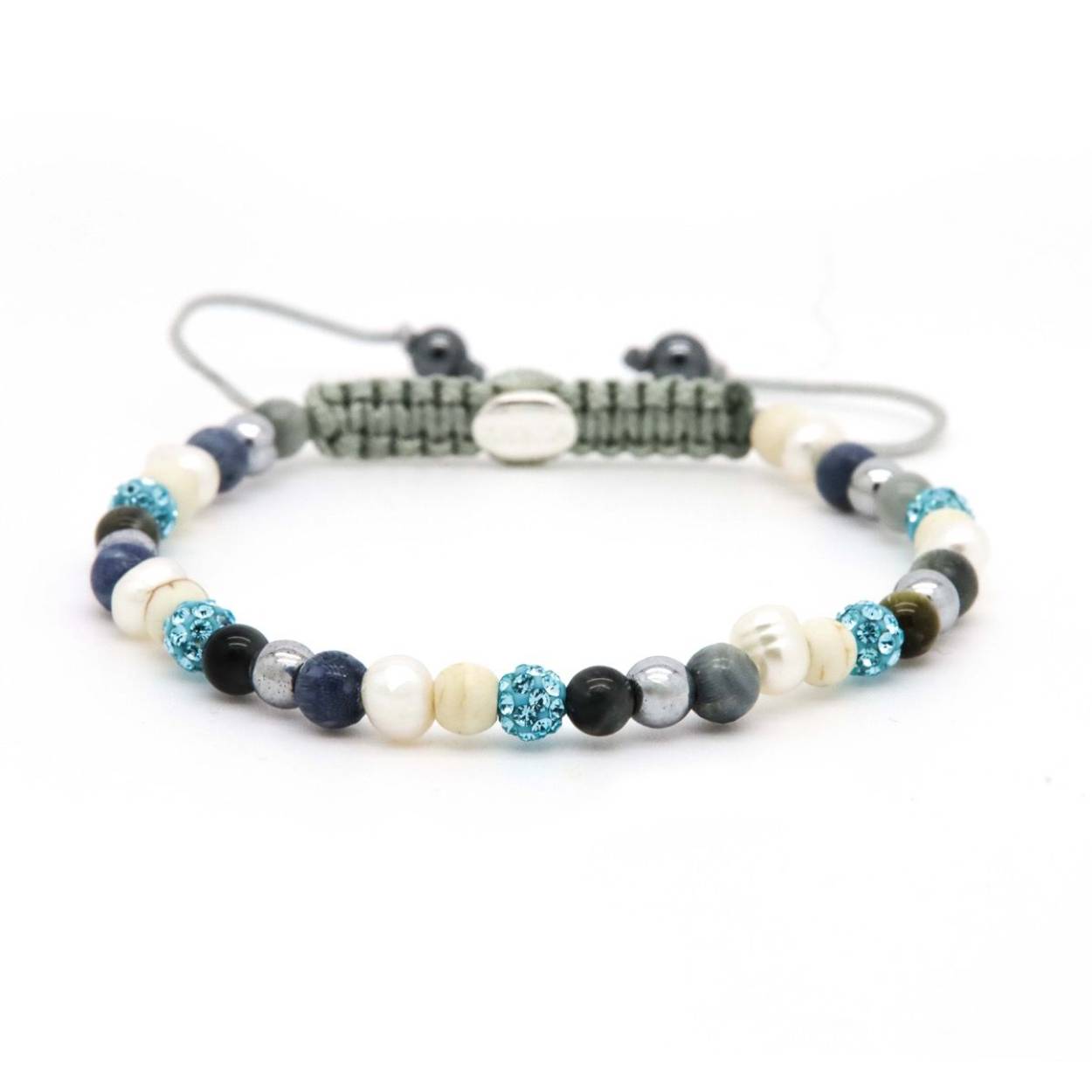 Karma armband, Spiral Deep Blue xxs (blue crystal)