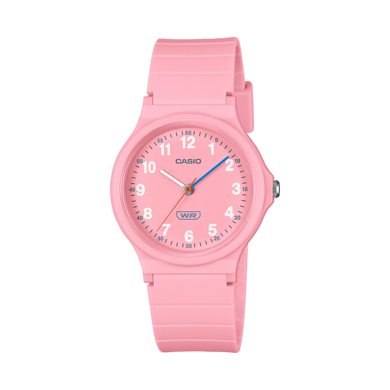 Een analoog horloge met een klassieke uur-, minuten- en secondewijzer in een kleiner, eenvoudig te dragen formaat. 

De uur- en minutenwijzers hebben dezelfde kleur als de overeenkomstige indexmarkeringen. Het is dus eenvoudig om de tijd af te lezen, waardoor dit een ideaal eerste horloge is.

De band is gemaakt van hars van biologische oorsprong om de impact op het milieu te verminderen.