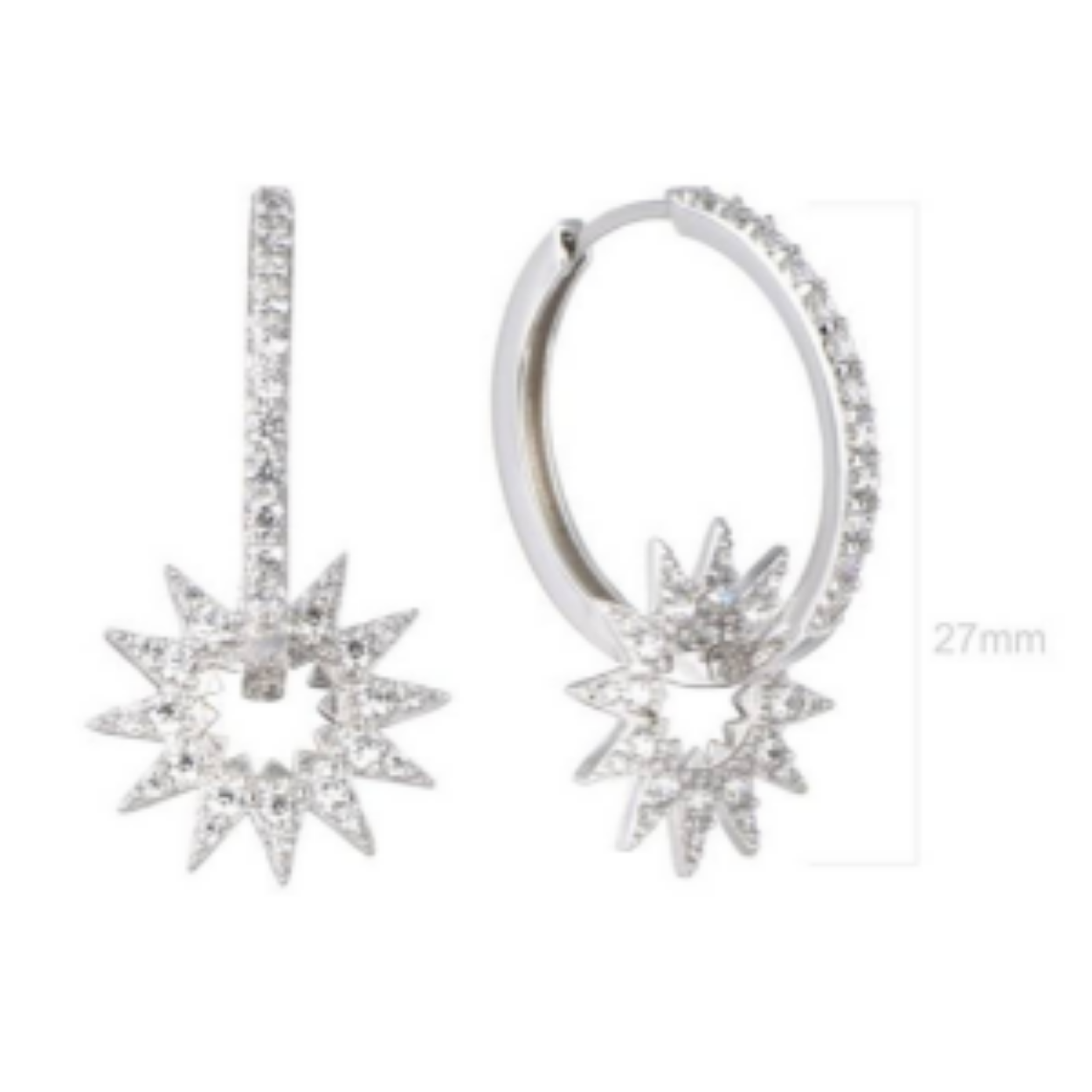 MY iMenso ODM "Creal star" earrings (925/rhod-plated)