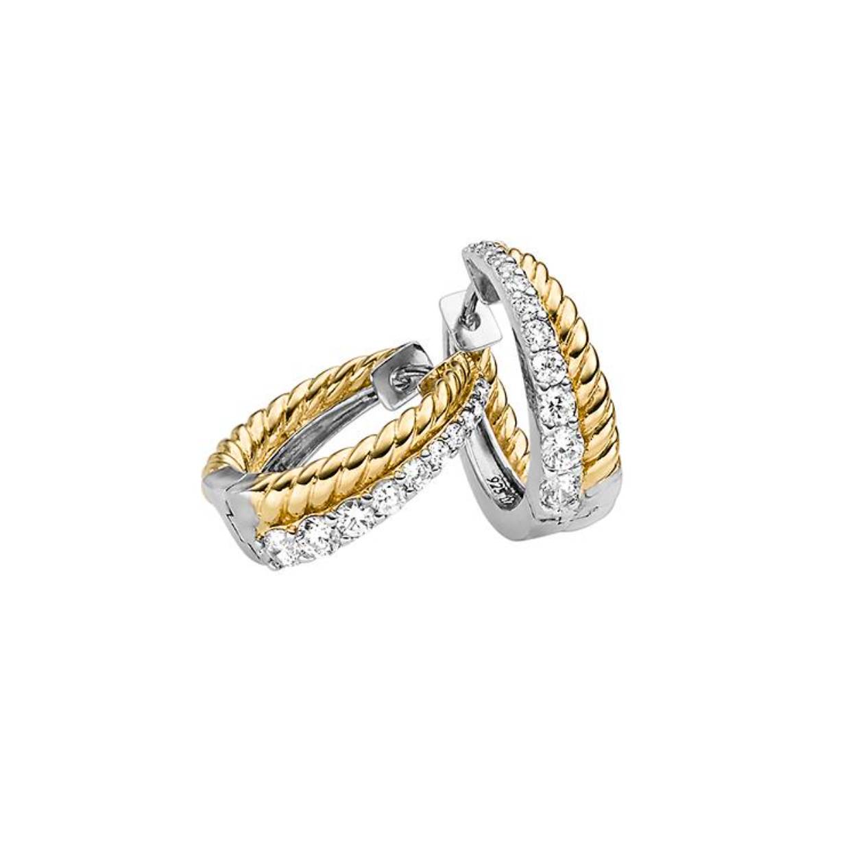 Deze zilveren bicolor ring is bezet met zirkonia's en oorzien van een extra 14K geel vergulding. Combineer deze ring met bijpassende ring en collier. 