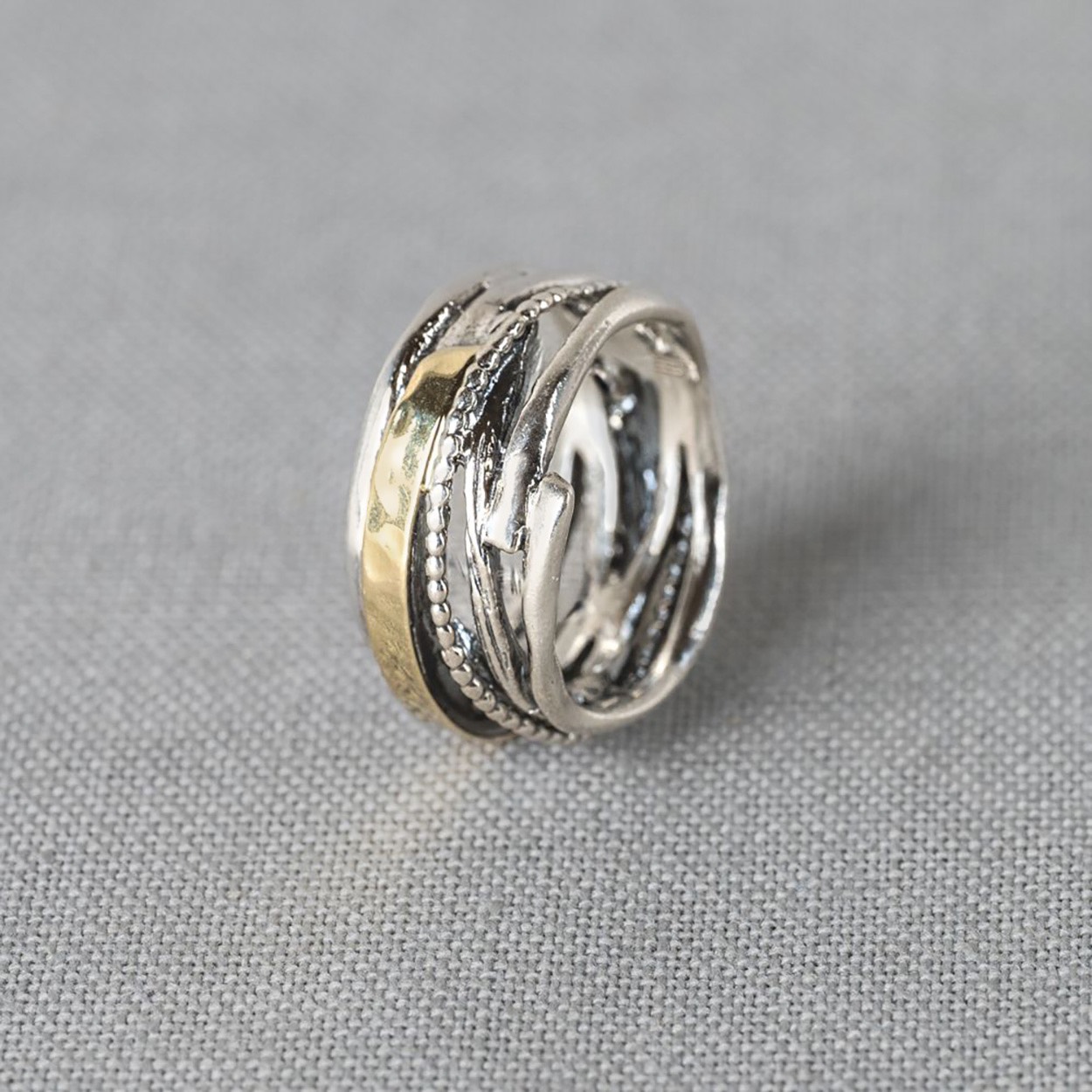 Wikkel ring met 9kt 
