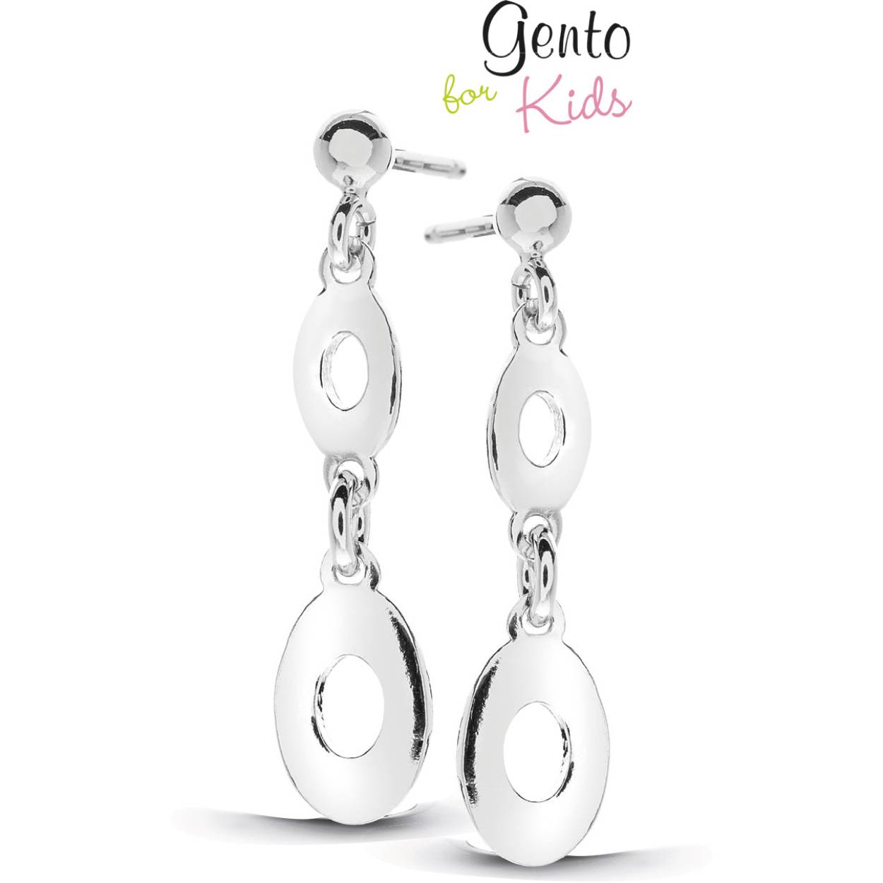 Zilveren oorhangers van Gento kids
