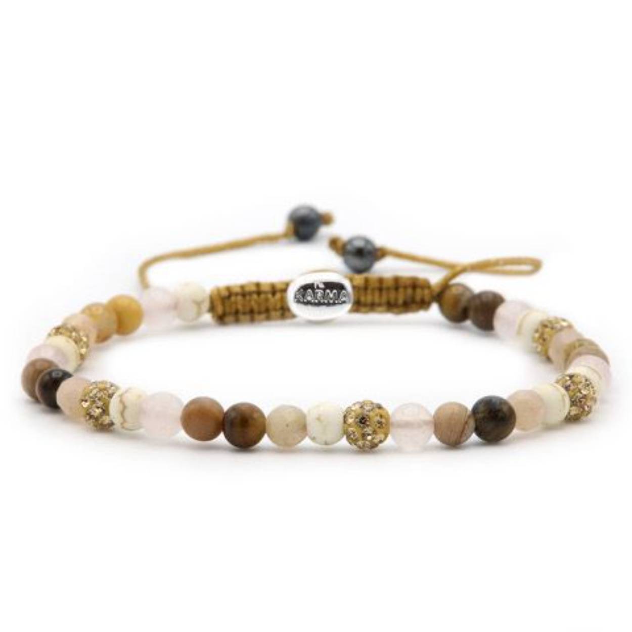 KARMA ARMBAND KAR-84397 Hoe Gaaf zijn deze natuurstenen? Elke steen heeft zijn eigen kleur. Iedere armband is uniek en kan afwijken van de product foto.