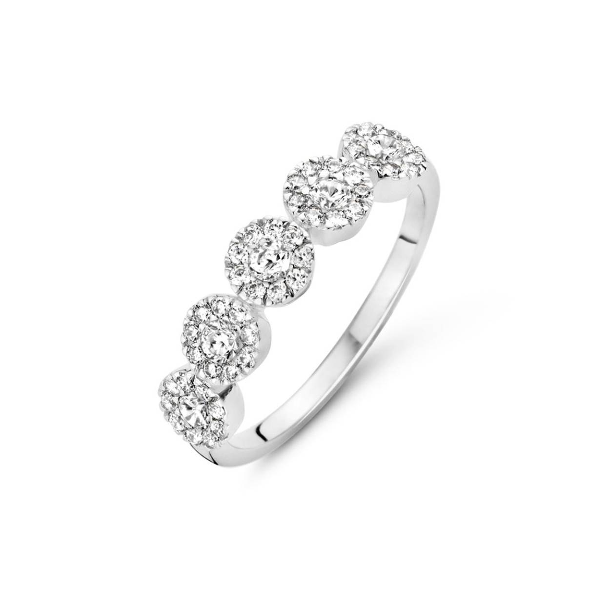 Ring wit goud 18kt bezet met diamanten Davice