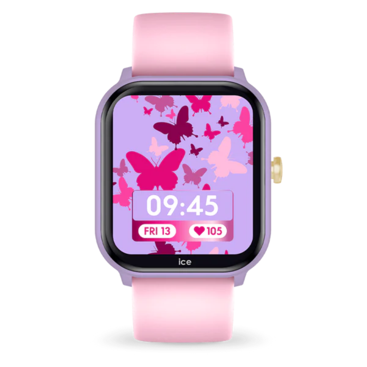 Dit is een smartwatch van het merk Ice-Watch. De bandkleur van dit horloge is roze.