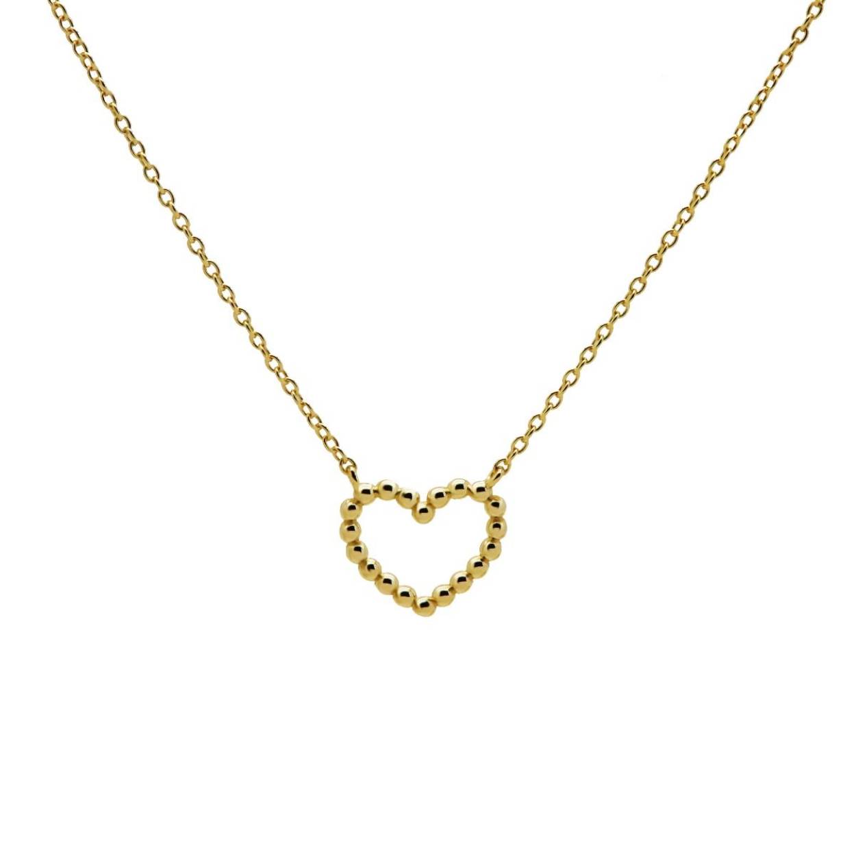 zilveren collier, Open Your Heart Goldplated