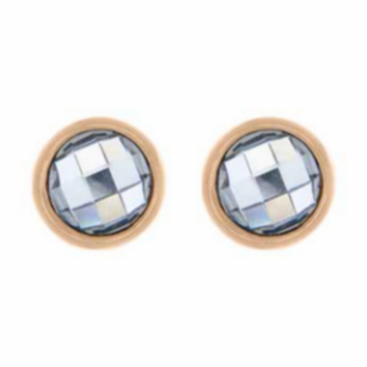 MY iMenso earstud "anniversary" faceted CZ white 
