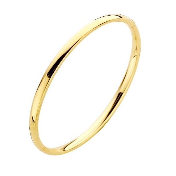 Prachtige 14krt geelgouden armband, 5mm. De armband heeft een doorsnede van 61mm.

De sieraden van Fjory zijn gemaakt van 14 karaats goud, met een hart van eerste gehalte zilver. Deze zilveren kern zorgt ervoor dat Fjory niet of nauwelijks kan indeuken.