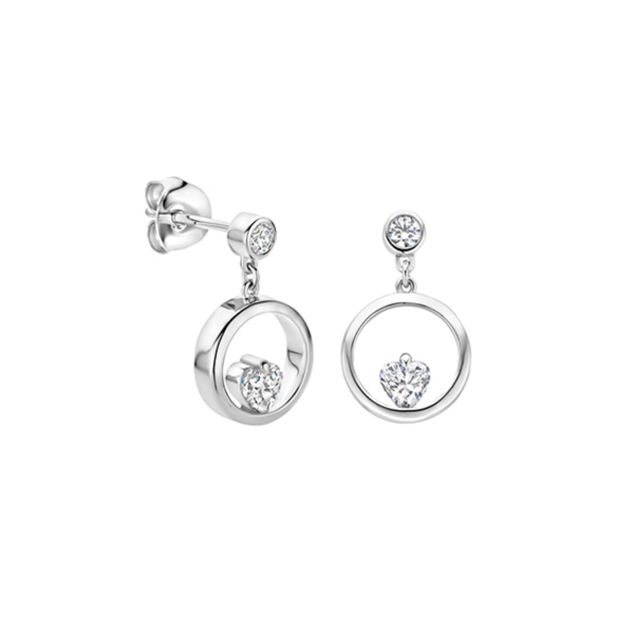 Dit zijn oorbellen van het merk FJF Jewellery gemaakt voor dames.