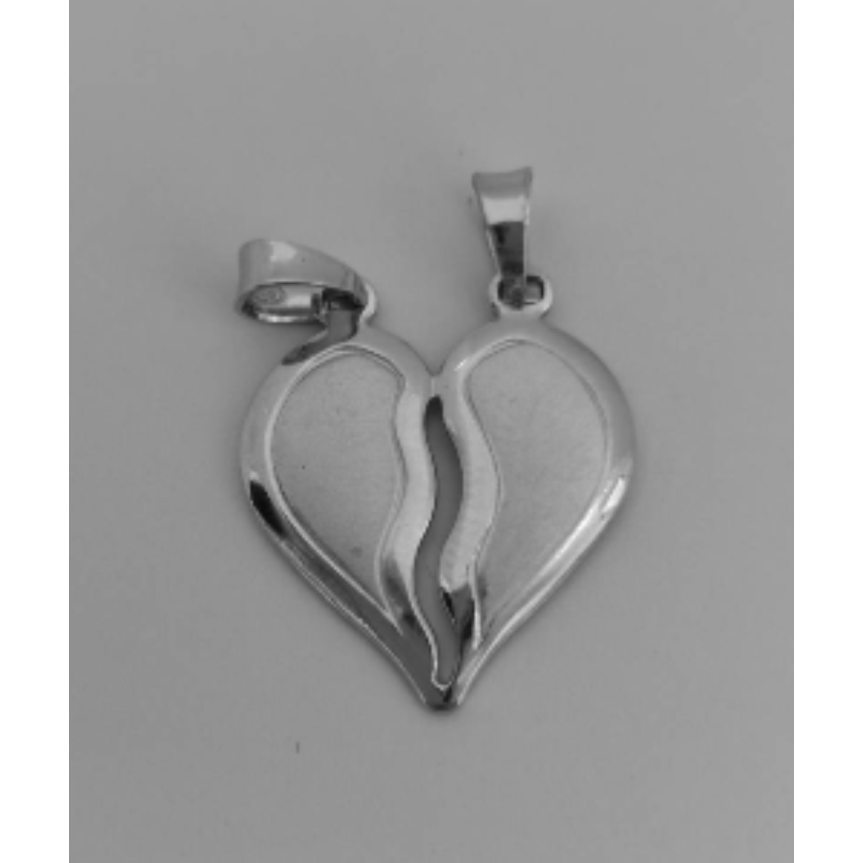 Zilveren hanger Hart glans/matte