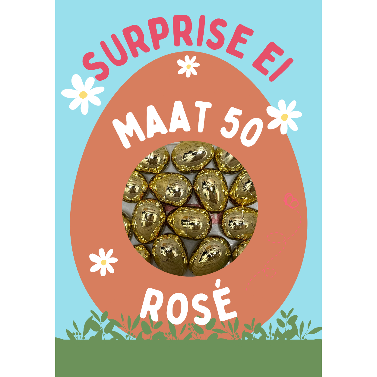 Paas actie:
Suprise Melano Eieren.
U koopt een Surprise ei met daarin
2 Melano aanschuifringetjes voor de
aktieprijs van €10,-!!! :)
Welke? Dat blijft een verrassing tot je het eitje open maakt.
U geeft aan:
1. uw maat
2. de basiskleur( staal/ gold/ rosé/ zwart)

U KUNT NIET RESERVEREN ALLEEN DIRECT BESTELLEN OF NAAR DE WINKEL KOMEN.
(ruilen is niet mogelijk, geen geld terug).