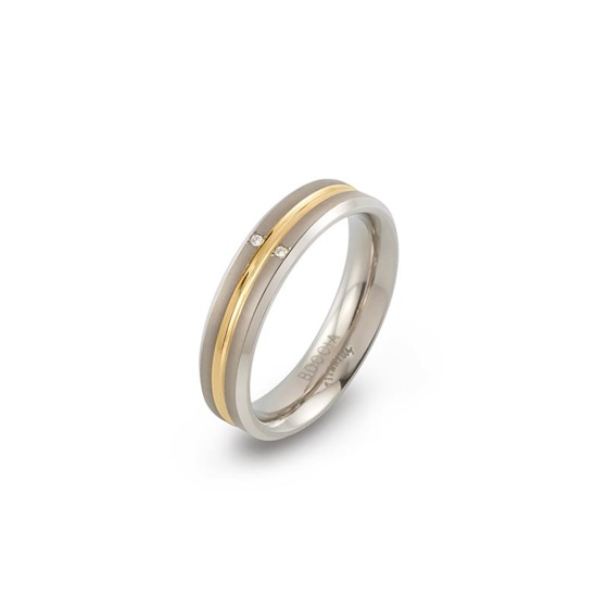 Dit is een ring van het merk Boccia Titanium
