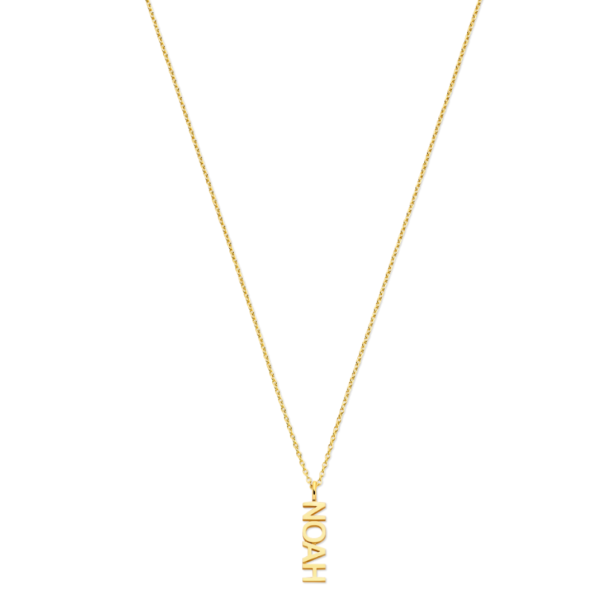 Ontwerp je eigen Hangnametag ketting, een persoonlijk sieraad van 14-karaats goud met jouw naam of een ander betekenisvol woord eraan.
Met deze Hanger nametag ketting maak je een statement en voeg je een unieke, persoonlijke touch toe aan jouw stijl!
