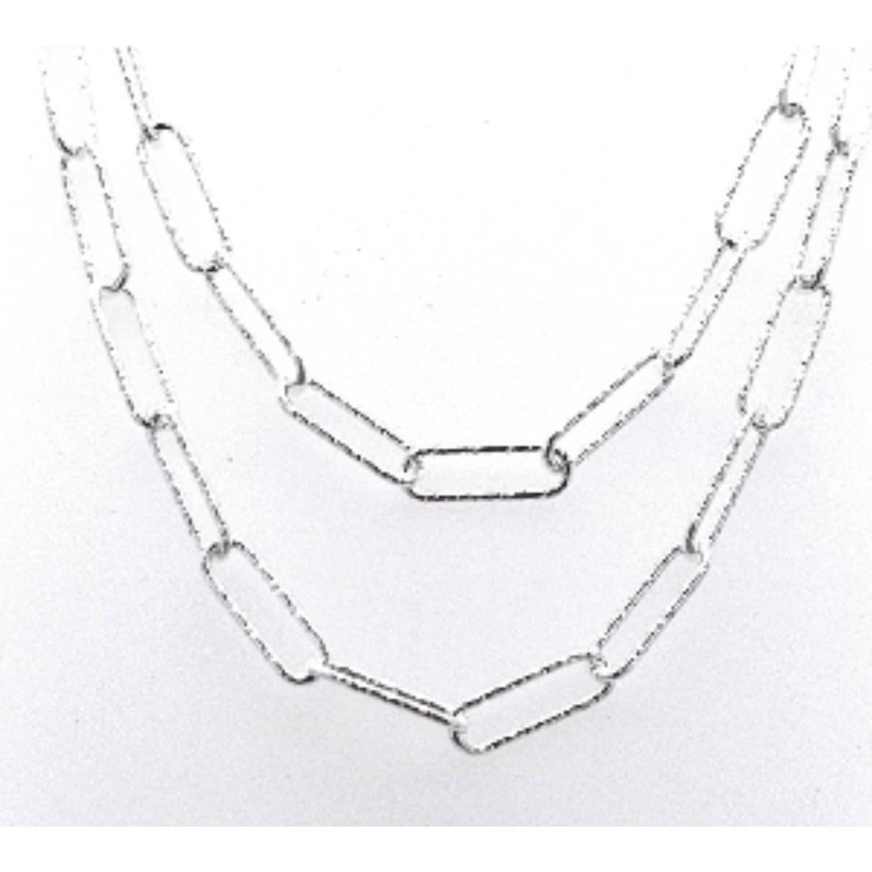 zilveren paperclip collier