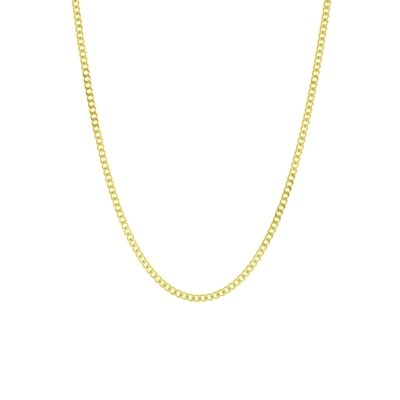 ZINZI zilveren gourmet ketting 45 cm gold plated