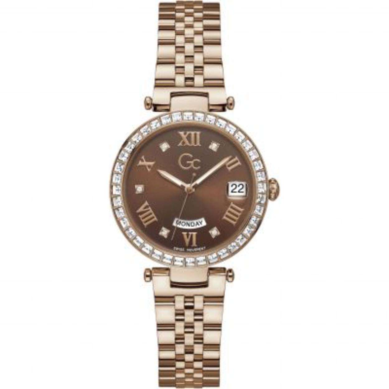 Guess Collection dames polshorloge roze met mooi geslepen Swarovski kristal 