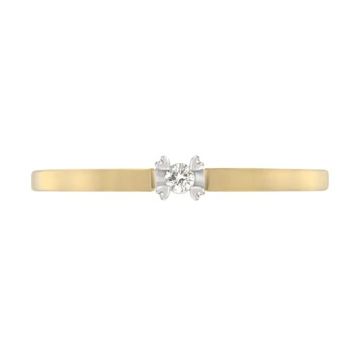 14krt Gouden Solitairring Aller Spanninga 1x0,03crt VVS Model 12080-1X003-55