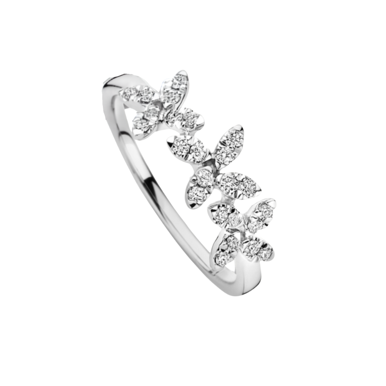Witgouden ring 18Kt met diamant