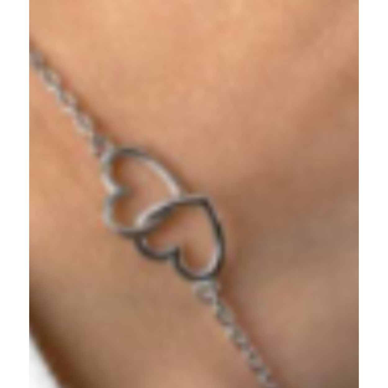 ZINZI zilveren armband met 2 verbonden hartjes 16,5-19,5cm ZIA2513
