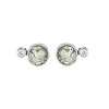 Deze elegante Rabinovich Oorknop zilver met prasioliet en zirkonia stralen door de groene prasiolite en witte zirkonia's. De glimmende afwerking maakt het geheel van deze oorknopjes compleet.