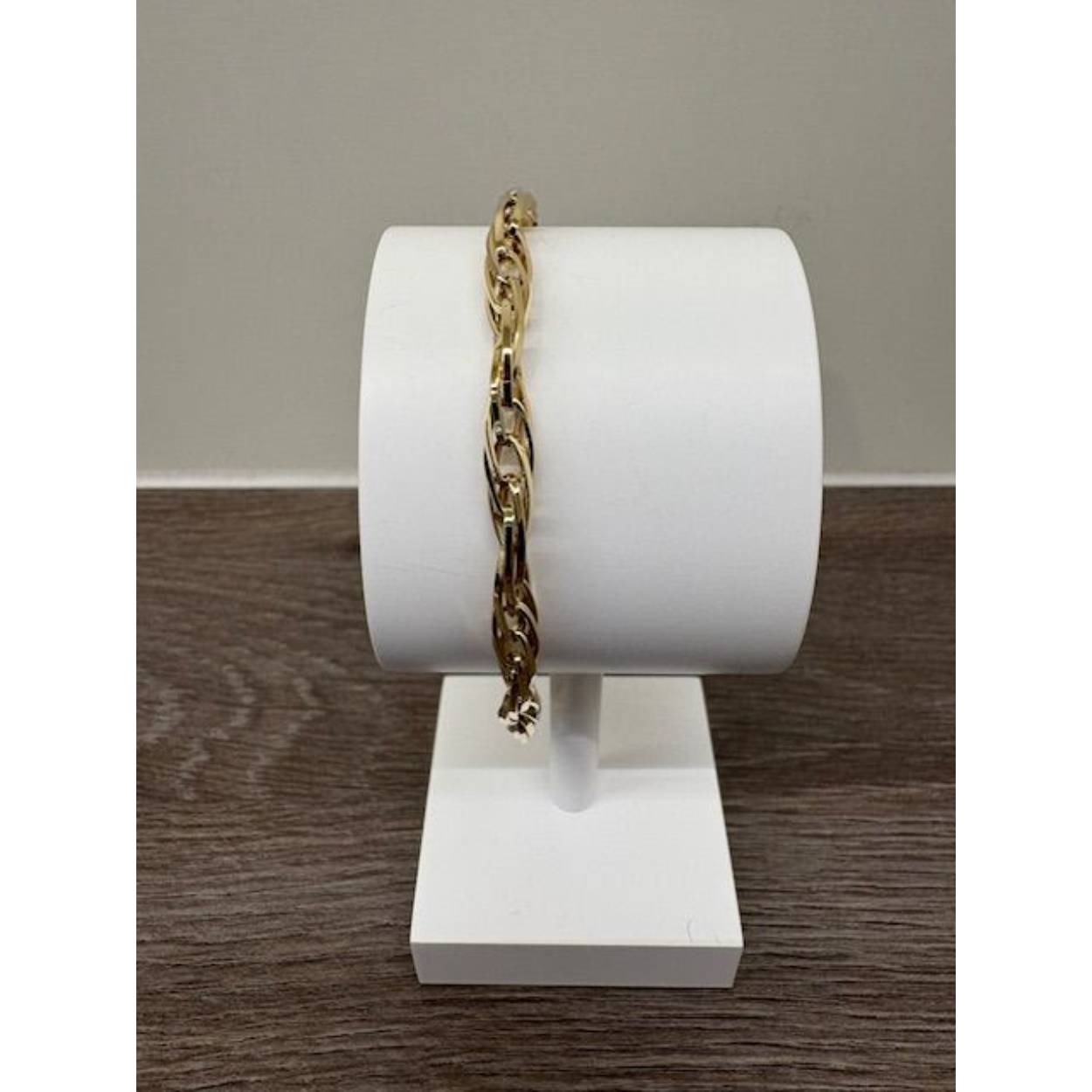 Gouden fantasie armband 20 cm dubbel navetschakel schakel