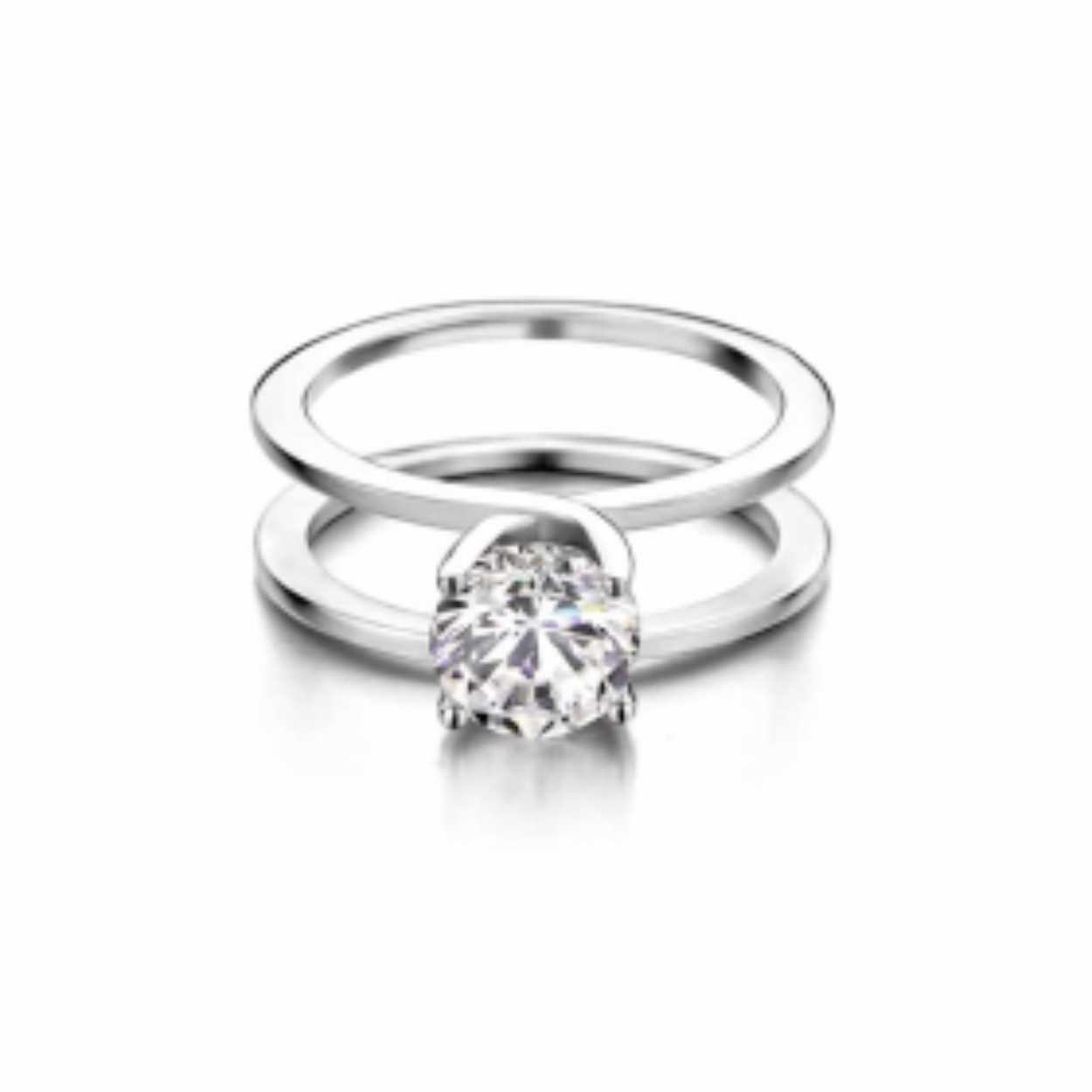 MY iMenso "solitair" ring (925/rhod-plated) size 56 mt 17 3/4