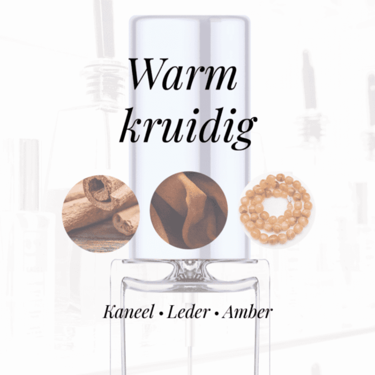 Eigenschappen
Geur: Warm kruidig
Waarneembare geuren: Amber, Kaneel, Leder
Sillage: Zwaar
Seizoen: Herfst/Winter
Eigenschap: Charmant
Stijl: Stoer
Geurgroep: Houtachtig Kruidige
Hoofdakkoorden: Warm kruidig, Kaneel, Citrusvruchten, Leer, Amber, Roos
Top noten: Grapefruit, Munt en Bloed mandarijn
Midden noten: Roos, Kaneel en Kruidige geurnoten
Basis noten: Leder, Hout Noten, Amber en Indiase Patchouli