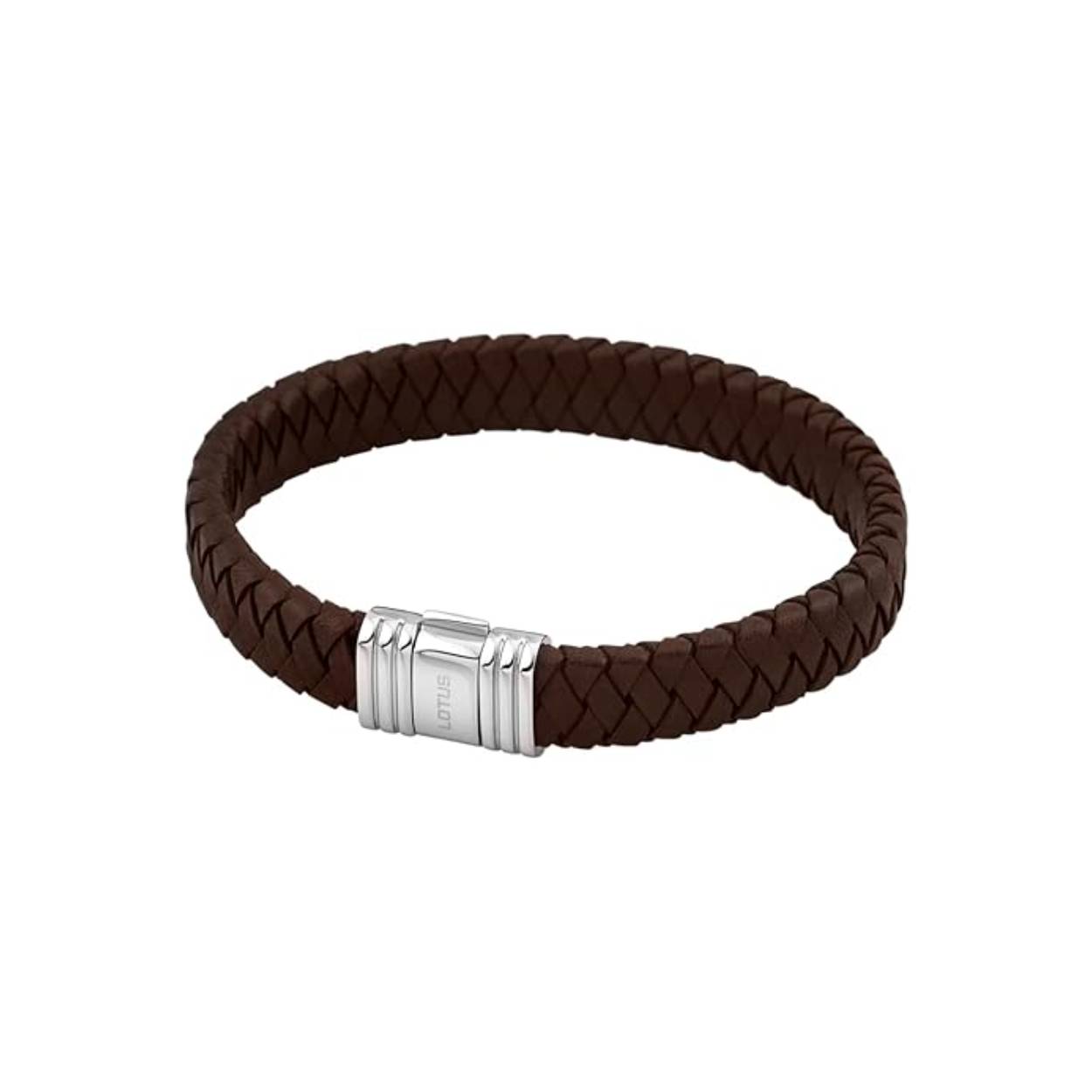 Armband staal leder heren