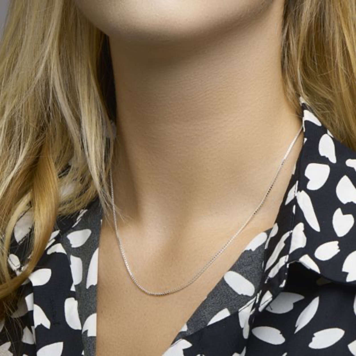 zilveren collier 45 cm