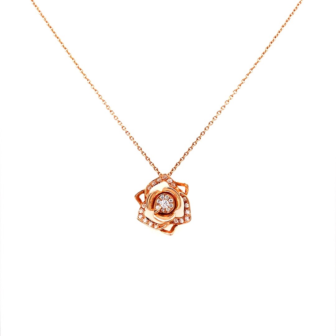 Artur Scholl 18krt rosé gouden hanger met diamant