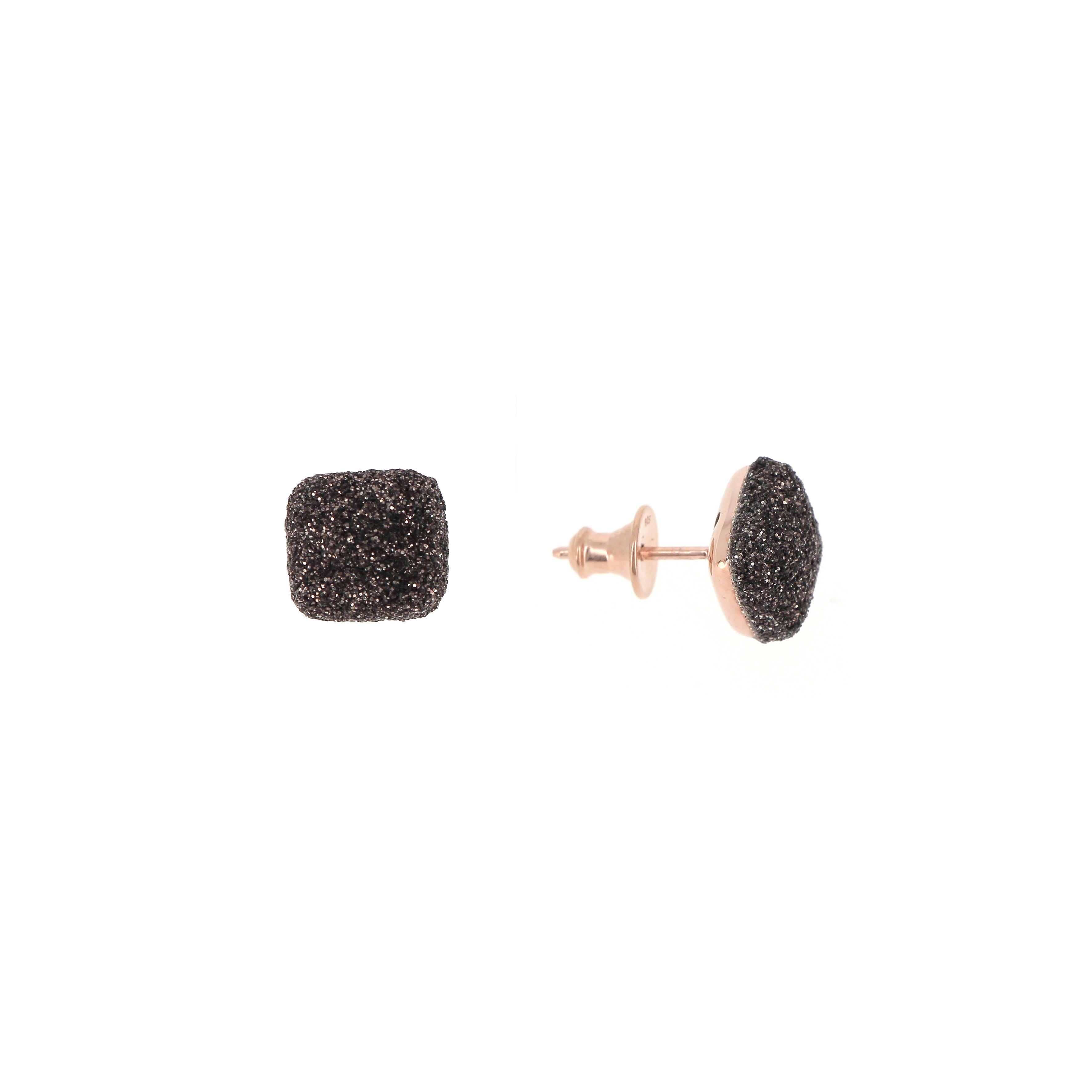 Brown dust earrings.