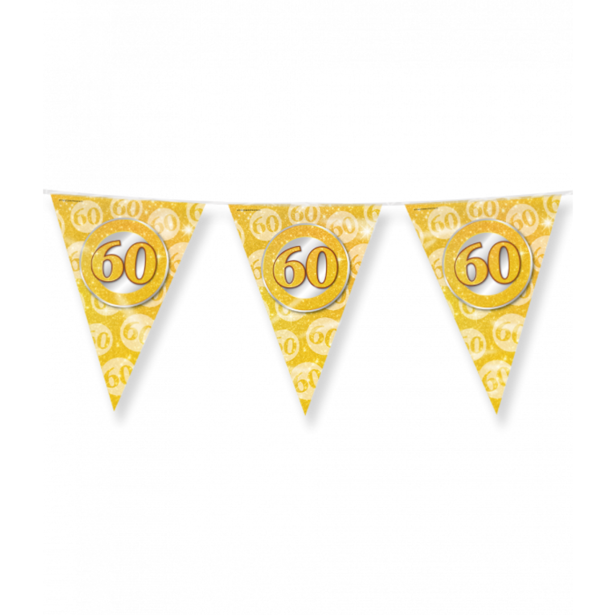 Door de gebruikte kleuren en het vrolijke design vallen deze party vlaggen dan ook extra goed op! De vlaggetjes zijn gemaakt van folie en zijn aan beide zijden bedrukt. Ze hebben een lengte van 10 meter.