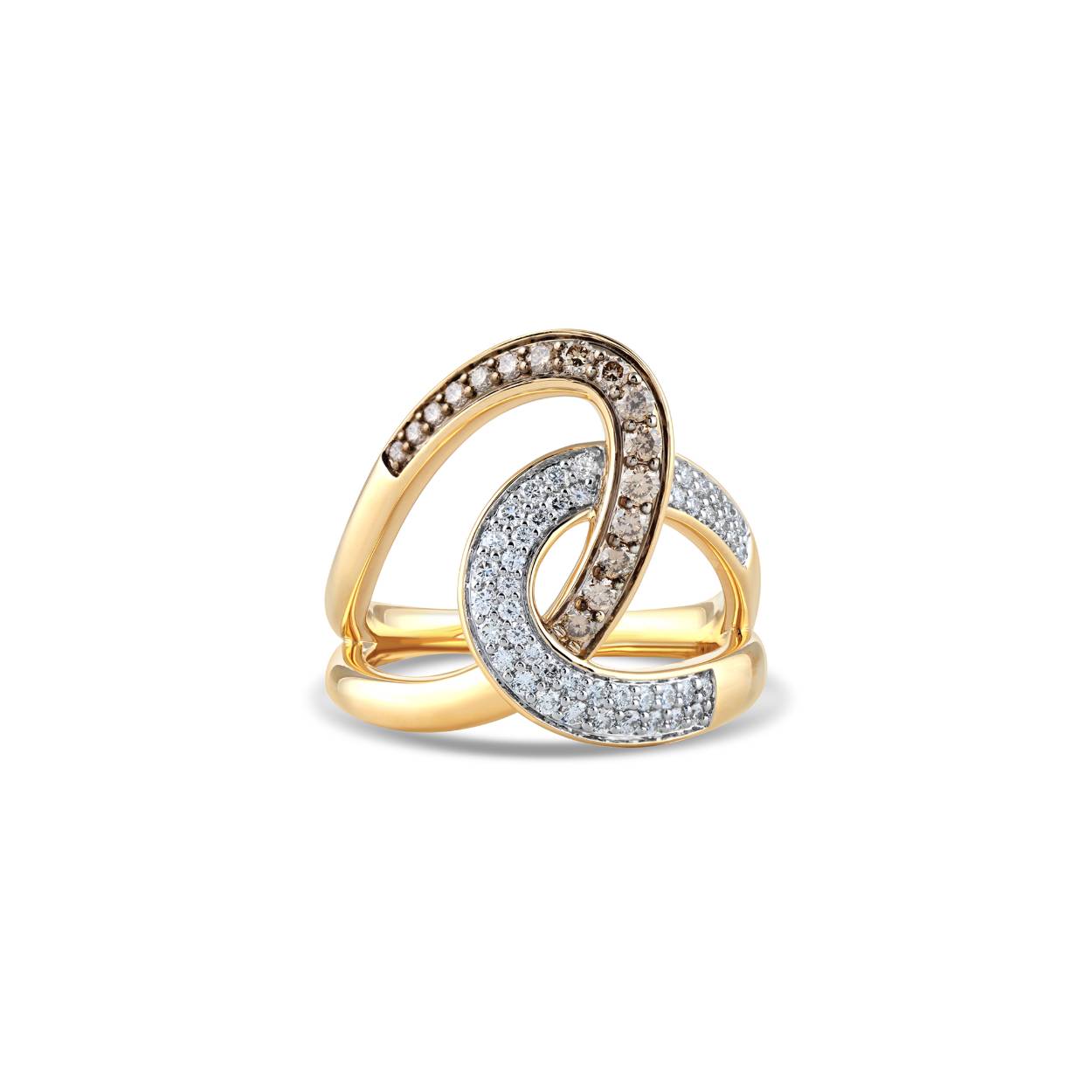 Ring geel goud 18kt met diamanten