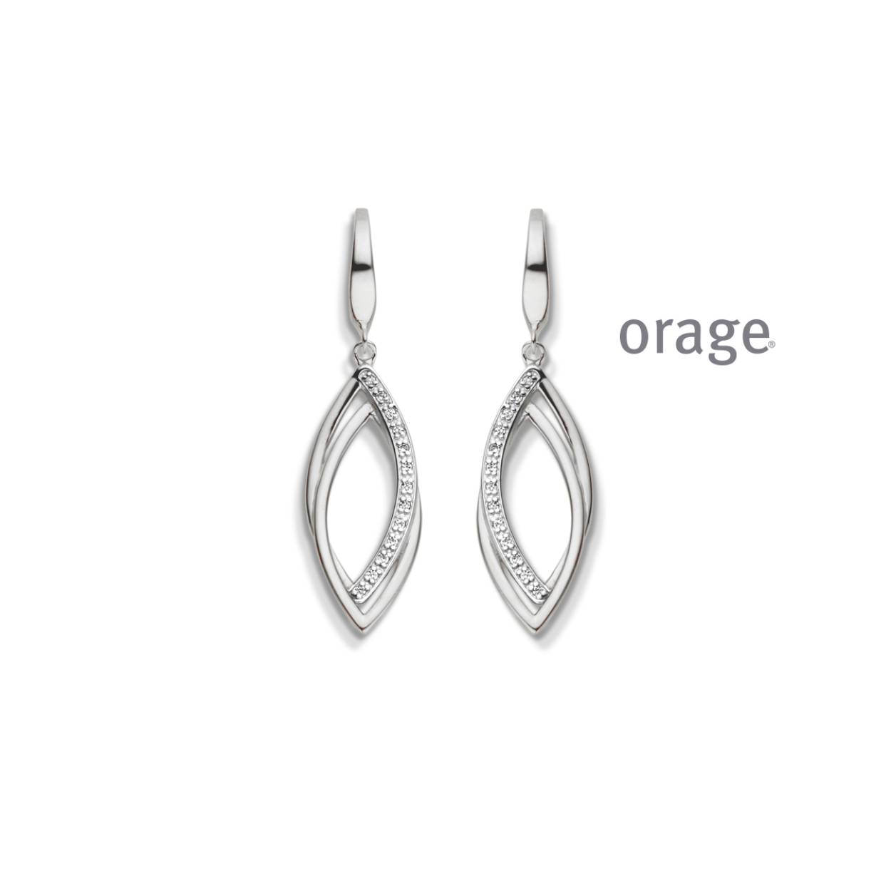 Orage Oorslingers zilver zirconia - AW251