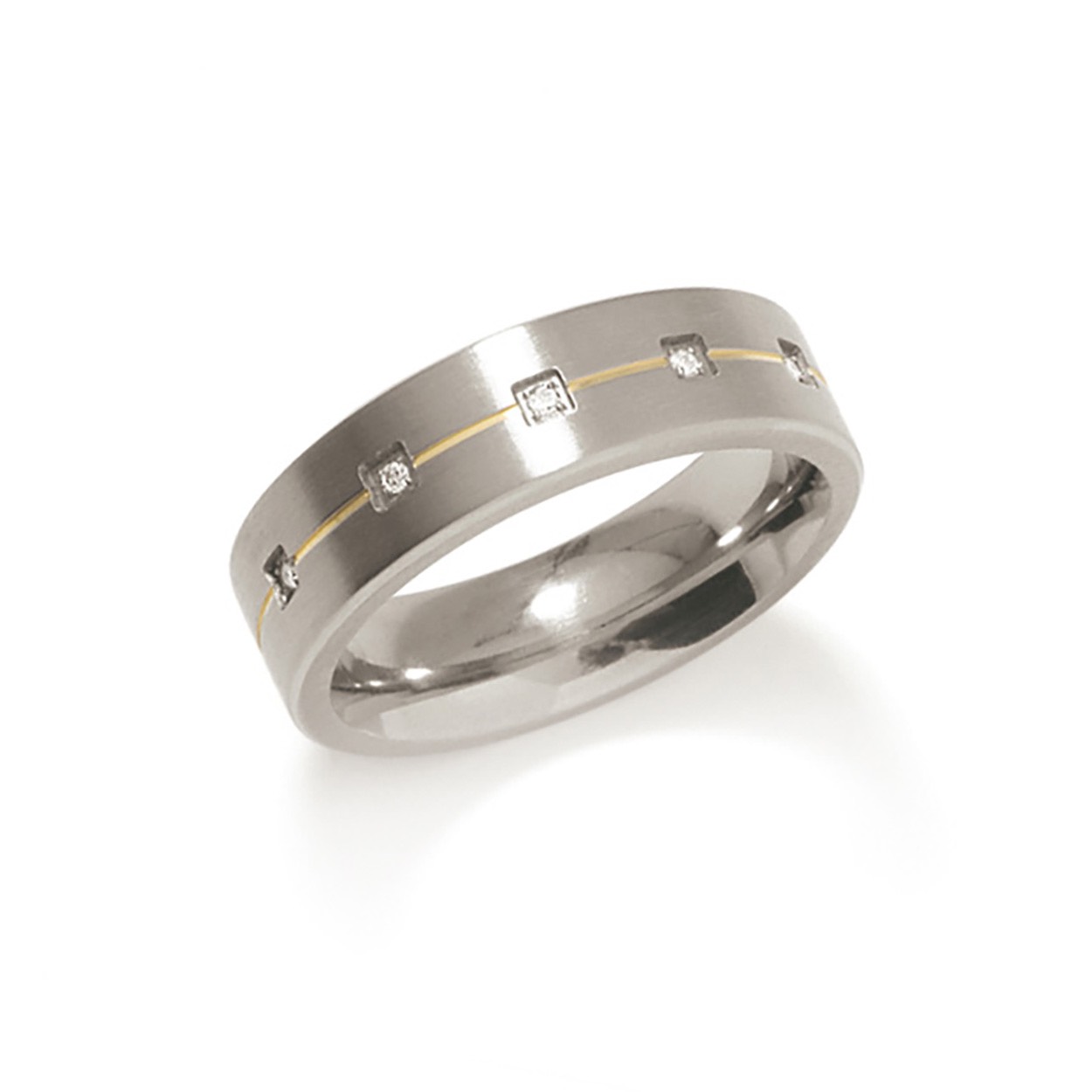 Dit is een ring van het merk Boccia Titanium
