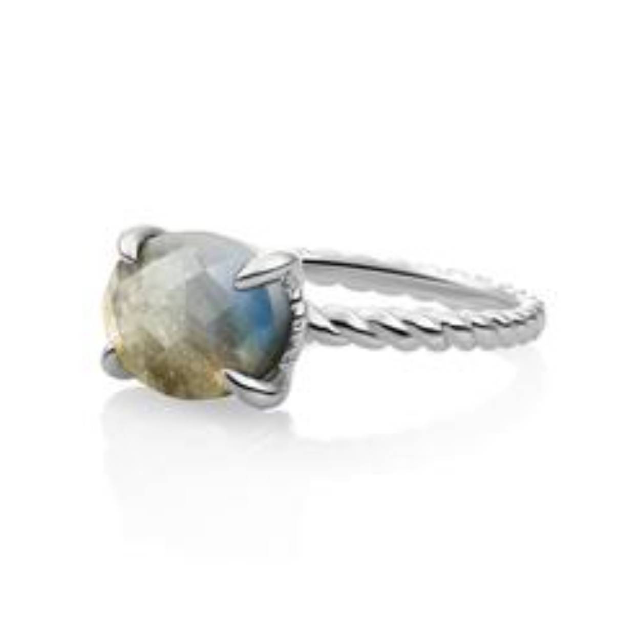 Ring Silver Labradorite twist maat54