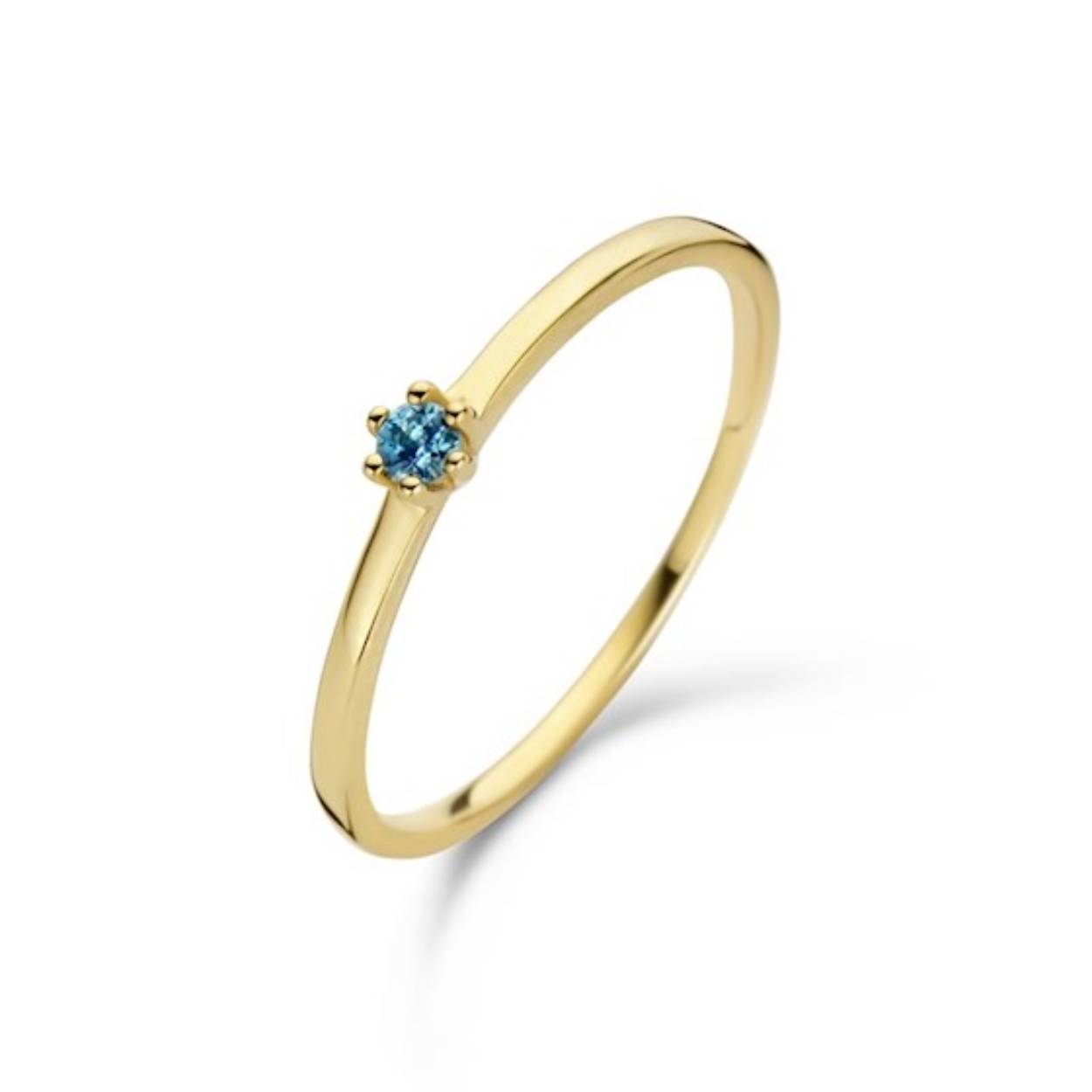 Jackie - Gouden ring -  14 karaats - Topaz - Maat 56