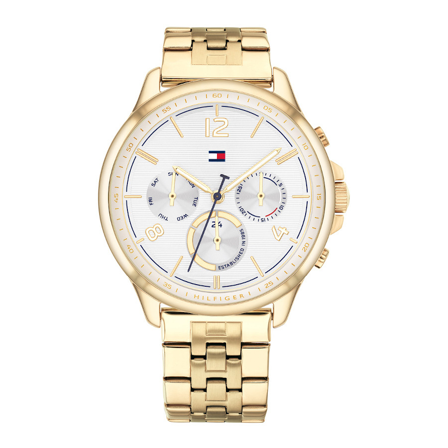 Sportief elegant Tommy Hilfiger goudkleurig dames horloge