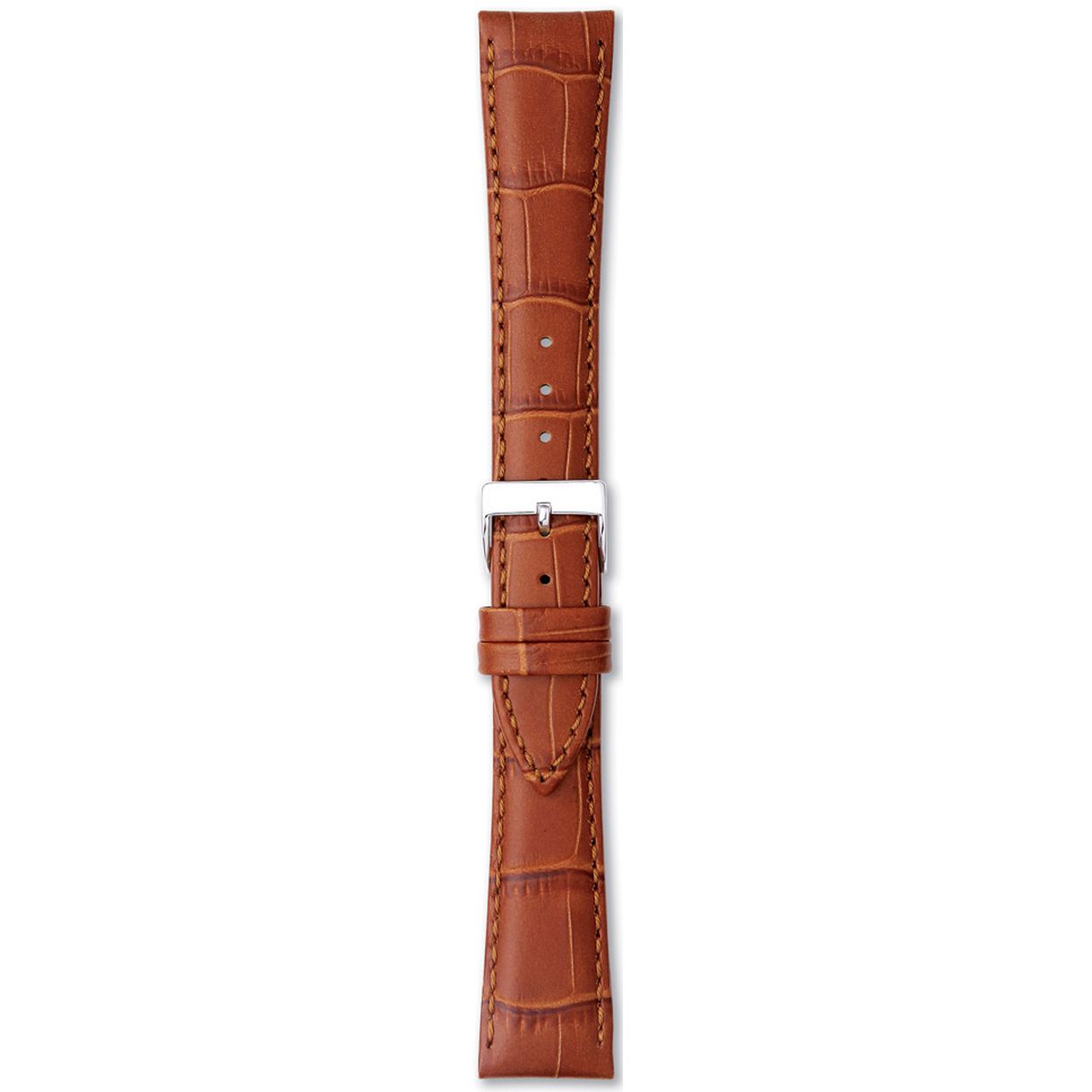Een mooie horlogeband van het merk Condor gemaakt van leer. De kleur van deze horlogeband is bruin. De breedte is 18mm.