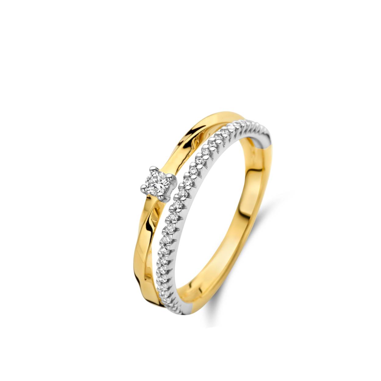 Ring goud 18kt met diamanten