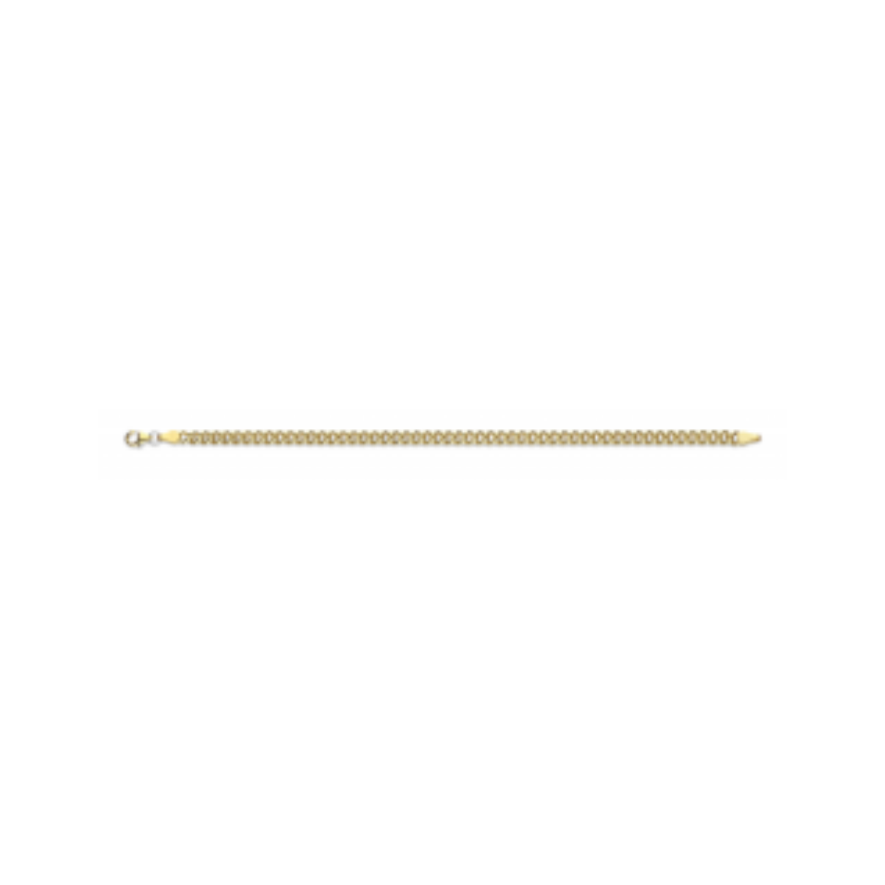 Fjory - Geelgouden gourmette armband met zilveren kern Extra bol 4.5mm breed, 19cm - 40-EBG04,519