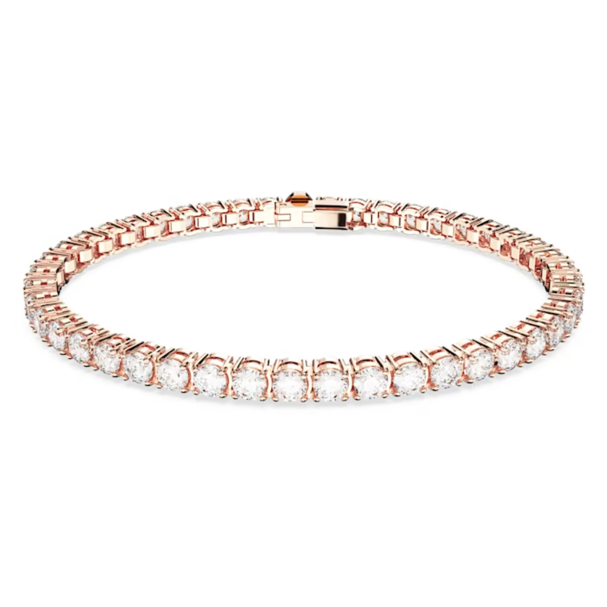Deze schitterende armband is warm, levendig en vervaardigd met een volledige cirkel van heldere stenen op een zetting met roségoudkleurige toplaag. Elk kristal breekt het licht op prachtige wijze waardoor uw pols bij elke gelegenheid de show blijft stelen. Geniet zelf van dit tijdloze sieraad of geef het cadeau aan een dierbare. Lengte: 17.5 CM

Artikelnr.: 5657661
Collectie:  Matrix Tennis
Lengte: 17.5 cm
Breedte: 0.4 cm
Materiaal:  Roségoudkleurige toplaag
Kleur:  Wit
Type sluiting:  Kliksluiting
