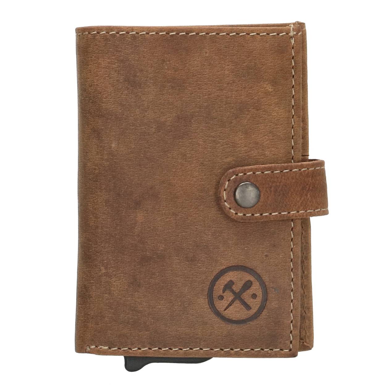 Deze safety wallet van Hide & Stitches heeft leuke stiksel. en je pasjes zijn veilig opgeborgen